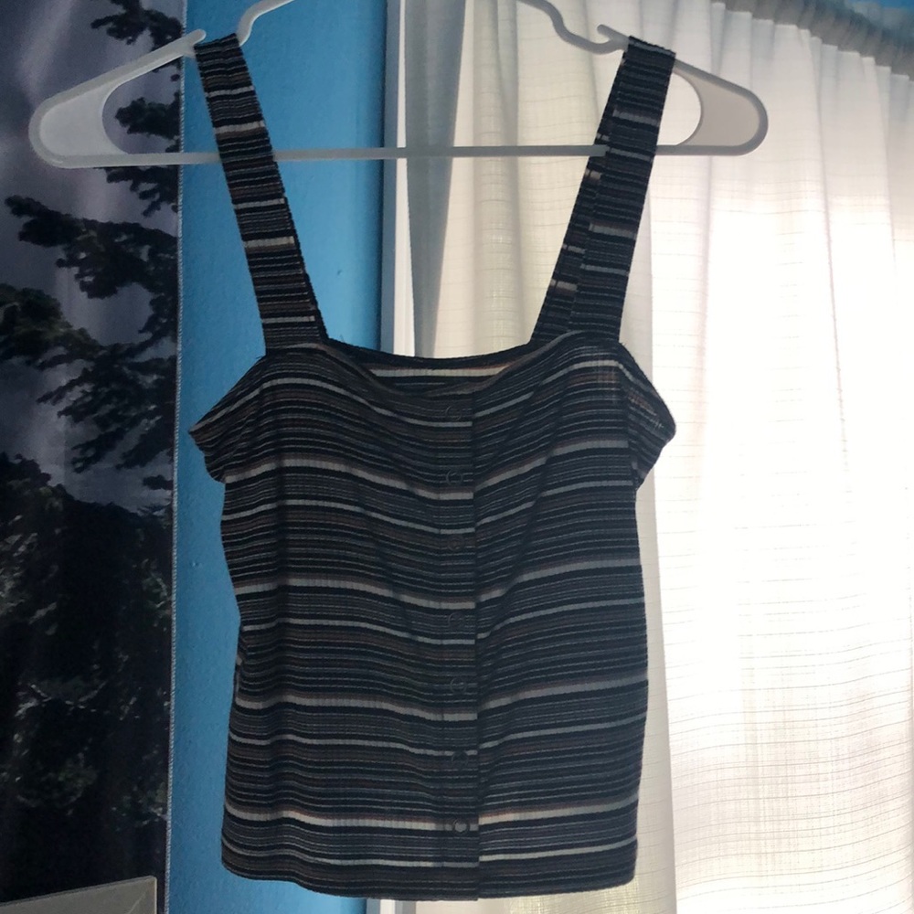 american eagle ribbed striped tank top